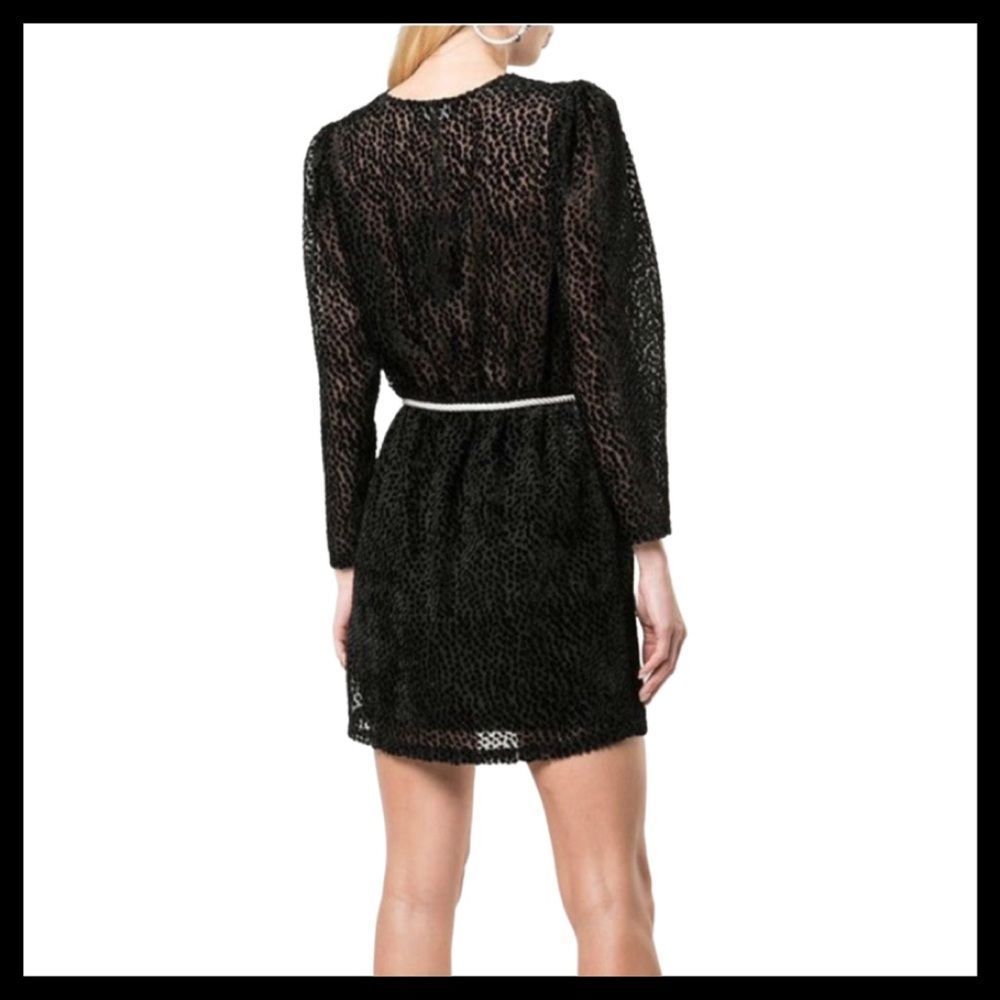 NWT, Robert Rodriguez Pauline Velvet Mini Dress with Corded Belt - 6 - Picture 3 of 5